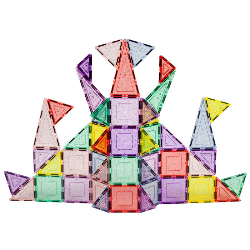 PicassoTiles Bloques Magnéticos Brillantes Set Construcción - 48 piezas